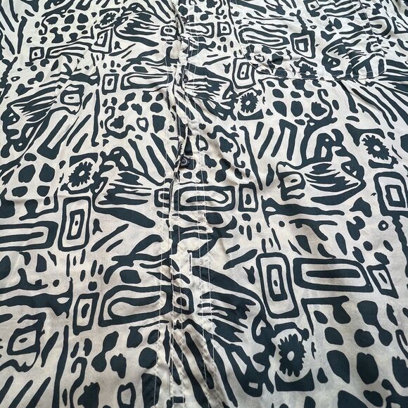 Vintage EXCETERA 90's 100% SILK MENS BUTTON DOWN Short Sleeve SIZE Small - Picture 2 of 8